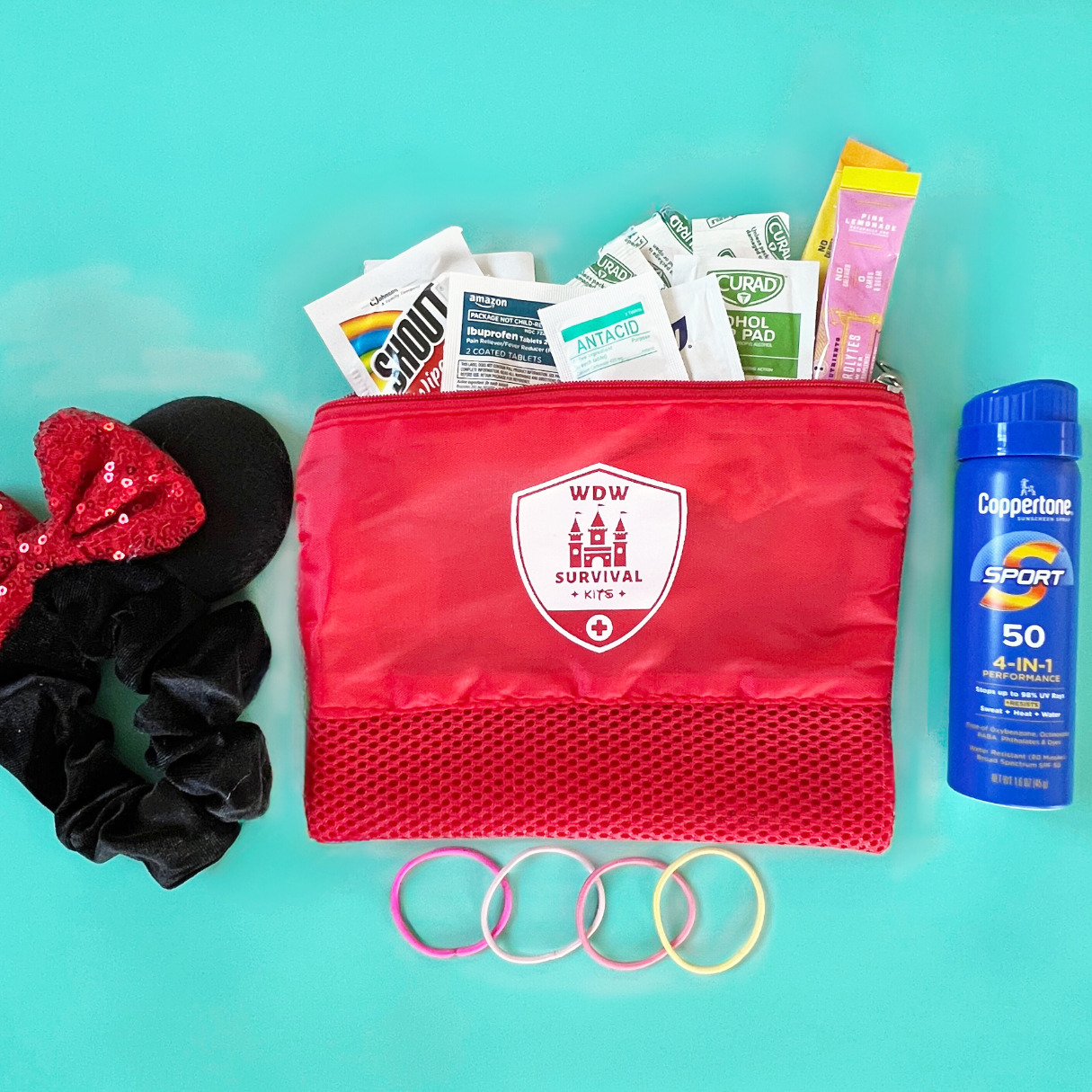 WDW Survival Kit packed open